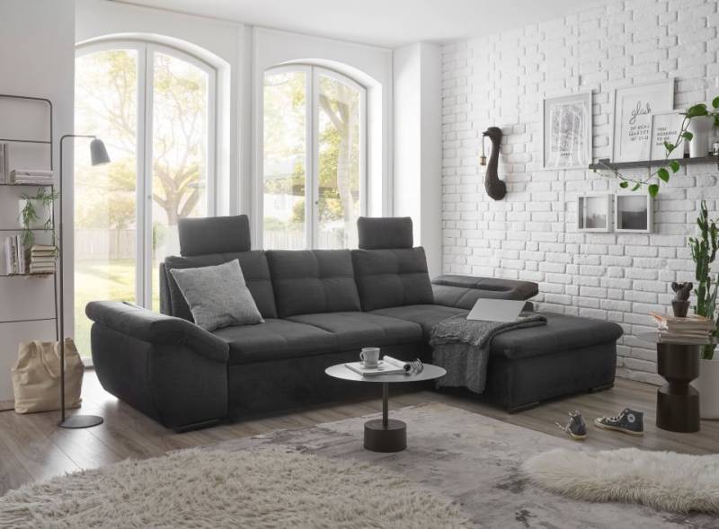 Luxus-Schlafsofa Alija von ED Exciting Design mit verstellbaren Armlehnen und Kopfstützen in drei edlen Farbtönen von ED Exciting Design