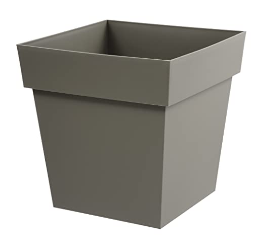 EDA Pot carré Toscane 39cm - Contenance 38L - Taupe von EDA