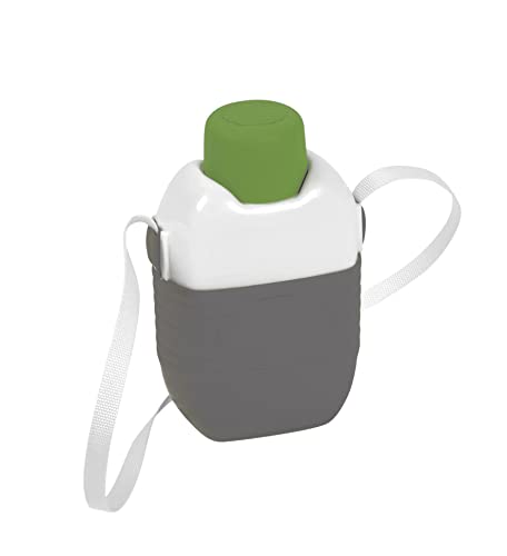 EDA Gourde 1 L ISOTHERME Avec BANDOULIERE DIM. 13,5 X 9,5 X 23 cm GRIS GALET - VERT Matcha - Blanc 10885 G.GL/V.MC CX25 von EDA PLASTIQUES