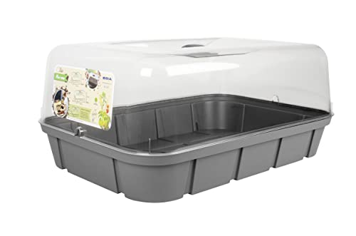 EDA – Mini-Gewächshaus 15,7 Liter – Größe L – 56 x 38 x 24 cm – Anthrazit von EDA Plastiques