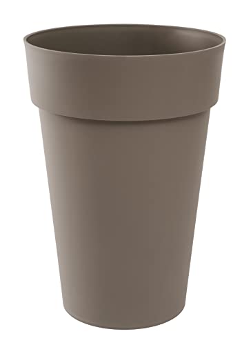 EDA - Blumentopf, hoch, Toskana, Ø 46 cm, Volumen 67 l, Ø 46 x H 65 cm, Taupe von EDA