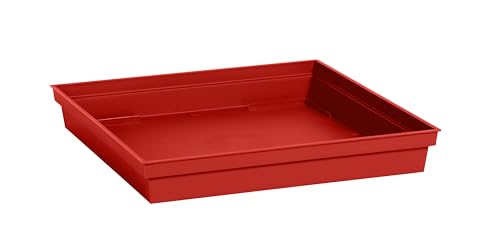 EDA Plastiques – Rechteckiger Untersetzer Toskana für Topf 13644 BL (26,7 x 26,7 x 3,8 cm) von EDA