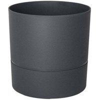 Aquaduo Runder Topf aus Polypropylen, Durchmesser 24,3 cm, Anthrazitgrau EDA von EDA