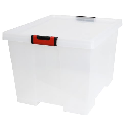 EDA - Aufbewahrungsbox 75 l Clipstock - mit Deckel - Soft-Touch-Griffe - ineinander steckbar und stapelbar - lebensmittelecht - 49,4 x 38,8 x 35,8 cm - transparent EDA - Aufbewahrungsbox 75 l Clipstock - mit Deckel - Soft-Touch-Griffe - ineinander steckbar und stapelbar - lebensmittelecht - 49,4 x 38,8 x 35,8 cm - transparent von EDA