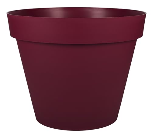 EDA Blumentopf, rund, Toskana, Ø 60 cm, Volumen 76 l, Ø 59 x H.47 cm, Burgunderrot von EDA