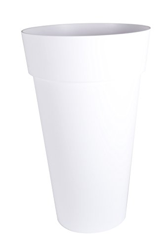 EDA - Blumentopf Vase hoch XXL Toskana Ø 48 cm – Volumen 90 l – Ø 48 x H 80 cm – Weiß von EDA