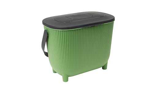 EDA - Komposteimer 10 l mit Kohlefilter – XXL-Öffnung – Geruchsfilter – modernes Design – Schwarz von EDA