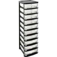 Turm mit 10 Schubladen 320x370x1021 schwarz EDA - 17745 von EDA