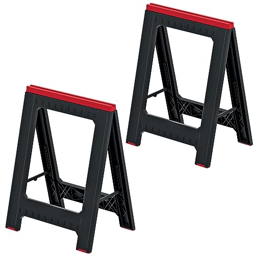 2x Arbeitsbock, Sägebock, Unterstellbock, Werkstattbock, TITAN STAND 77 Cm Schwarz von EDANTI
