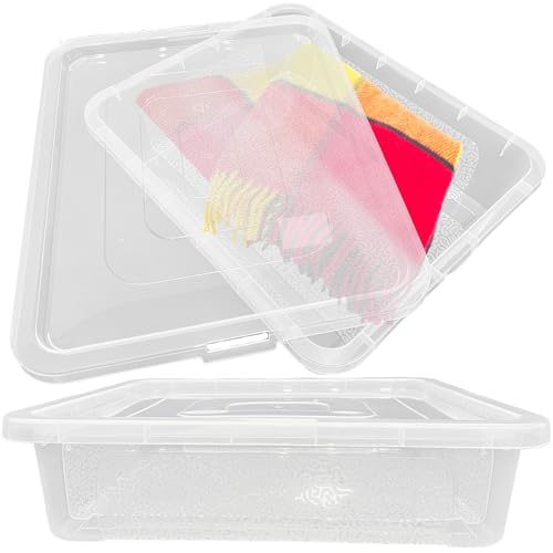 EDANTI Aufbewahrungsbox Mit Deckel Kunststoffbehälter Container (10 L, Transparent) von EDANTI