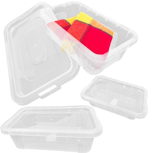 EDANTI Aufbewahrungsbox Mit Deckel Kunststoffbehälter Container (4,5 L, Transparent) von EDANTI