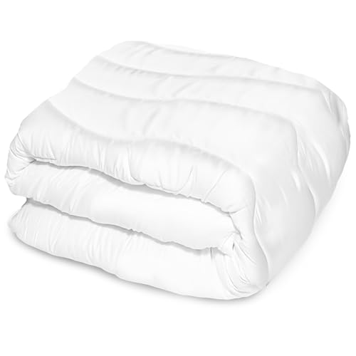 Steppdecke Winterdecke Schlafdecke Antiallergisch Bettdecke Steppbettdecke Weiche Zudecke Atmungsaktive für Allergiker Winter Warme Weiß (140x200cm) von EDANTI