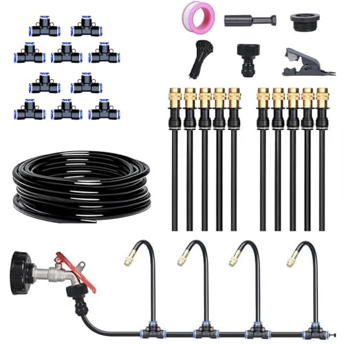 EDAT 360° gebogenes automatisches Gartenbewässerungssystem, Tropfbewässerungssystem-Kit Sprinkler-Gartenbewässerung, 360 Grad biegbares, verstellbares Gartenbewässerungssystem(10M) von EDAT