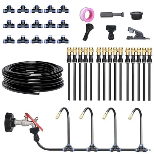 EDAT 360° gebogenes automatisches Gartenbewässerungssystem, Tropfbewässerungssystem-Kit Sprinkler-Gartenbewässerung, 360 Grad biegbares, verstellbares Gartenbewässerungssystem(15M) von EDAT