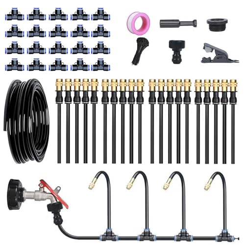 EDAT 360° gebogenes automatisches Gartenbewässerungssystem, Tropfbewässerungssystem-Kit Sprinkler-Gartenbewässerung, 360 Grad biegbares, verstellbares Gartenbewässerungssystem(20M) von EDAT