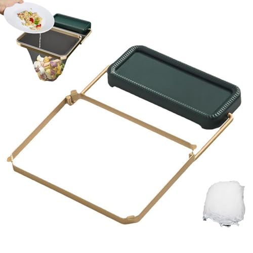 EDAT Meshmate Abfallregal Spüle, Mesh Mate drehbares Küchenspülensieb mit 50/100 Stück Filternetzbeuteln, Spülbeckensiebkorb for Lebensmittelabfälle mit Saugnapf(White,with 50 nets) von EDAT