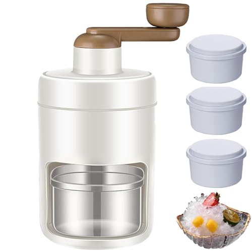 Household Mini Ice Shaver Crusher, Frostcrush Shaved Ice Machine, Hand Shaved Ice shaver and Snow Cone Machine, Small Shaved Ice Machine with Frozen Ice Mold(With Three Boxes) von EDAT