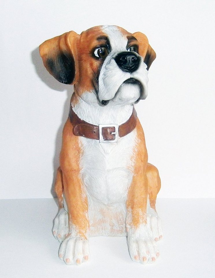 EDCO Tierfigur HUND DEKO-FIGUR 12x12x22cm Polyresin Tierfigur 99 (Variant 6), Gartenfigur Welpe Statue Skulptur Haushund von EDCO