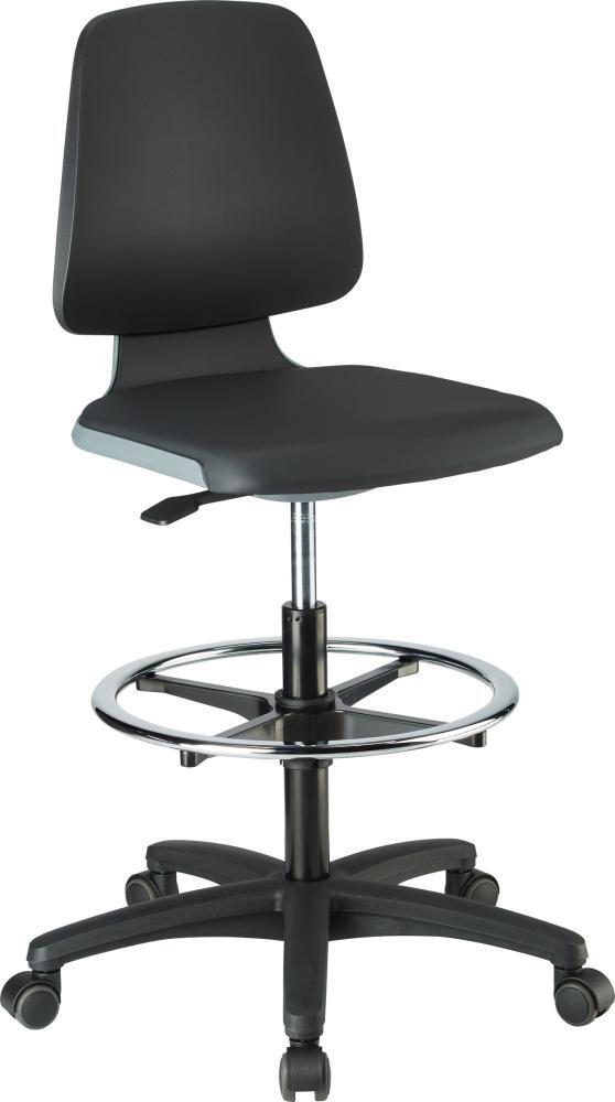 Stuhl Labsit 4 anthrazit Kst.-Leder,m.Rollen von EDE - Bimos