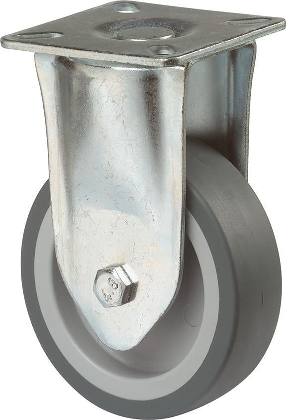 Bockrolle 100 mm,C110 Platte,Gummirad,GL C110.A80.100 Bockrolle 100 mm,C110 Platte,Gummirad,GL C110.A80.100 von EDE - Bs Rollen