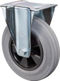 Bockrolle 100mm L410.B46 Platte,Gummi grau,RL L410.B46.100 von EDE - Bs Rollen