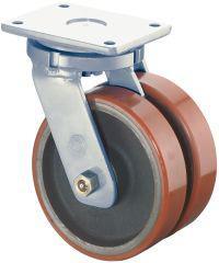 Dopp-Lenkr.100mm S100.C10Platte,Polyure Guss,KL S100.C10.100 von EDE - Bs Rollen