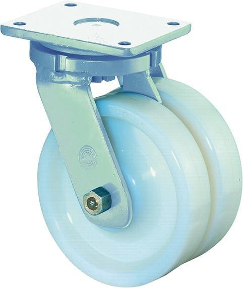 Dopp-Lenkr.150mm S100.B15Platte,Kst.weiß,KL S100.B15.151 von EDE - Bs Rollen