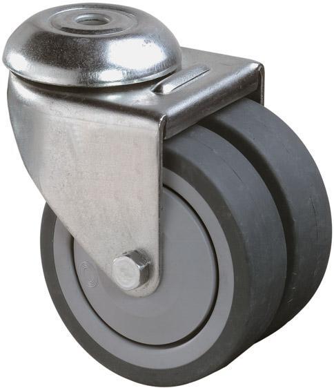 Doppellenkrolle 75mm B101Rückenl.Gummirad,KL,Fest.B101.A85.075 Doppellenkrolle 75mm B101Rückenl.Gummirad,KL,Fest.B101.A85.075 von EDE - Bs Rollen