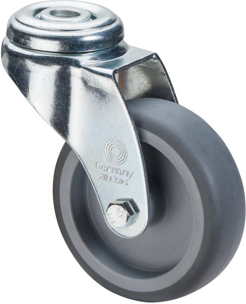 Lenkrolle 100mm,A301 Rückenloch,Gummirad,GL A301.A80.100 Lenkrolle 100mm,A301 Rückenloch,Gummirad,GL A301.A80.100 von EDE - Bs Rollen