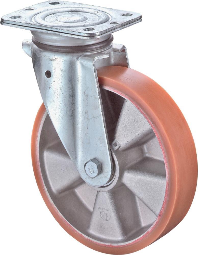 Lenkrolle 125mm N100.B90 Platte,Polyure Guss,KL N100.B90.129 von EDE - Bs Rollen