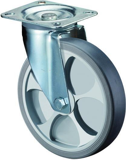 Lenkrolle 200mm L400.B44 Platte,thermopl.RL L400.B44.201 von EDE - Bs Rollen