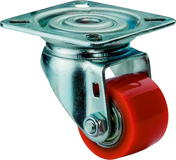 Lenkrolle 50mm,A600 Platte,Polyurethanrad,KL A600.C10.050 von EDE - Bs Rollen