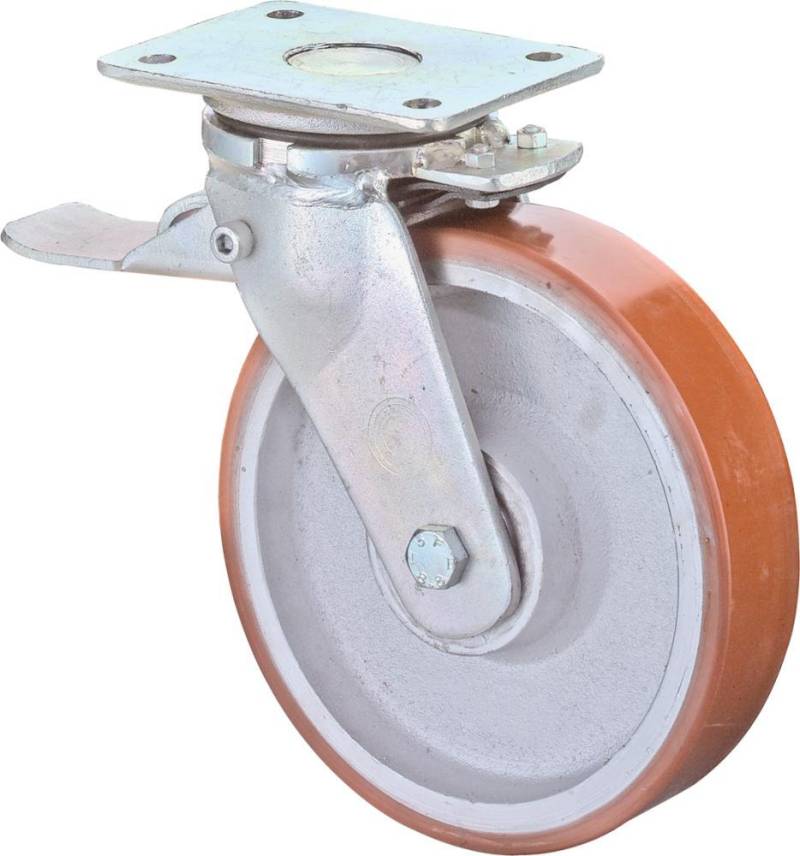 Lenkrolle 80mm RR120.B15 Platte,Polyure Guss,KL RR120.C10.080 Lenkrolle 80mm RR120.B15 Platte,Polyure Guss,KL RR120.C10.080 von EDE - Bs Rollen