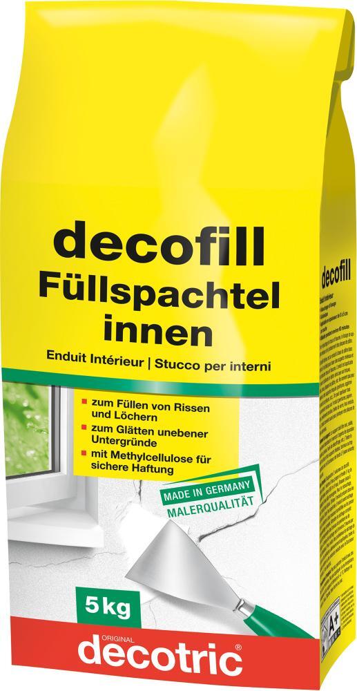 Decofill Spachtelmasse innen, 5 kg,Tüte decotric von EDE - Decotric