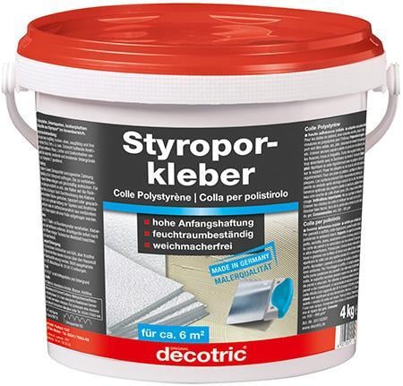 Styroporkleber 4kg, Eimergebrauchsfertig decotric von EDE - Decotric