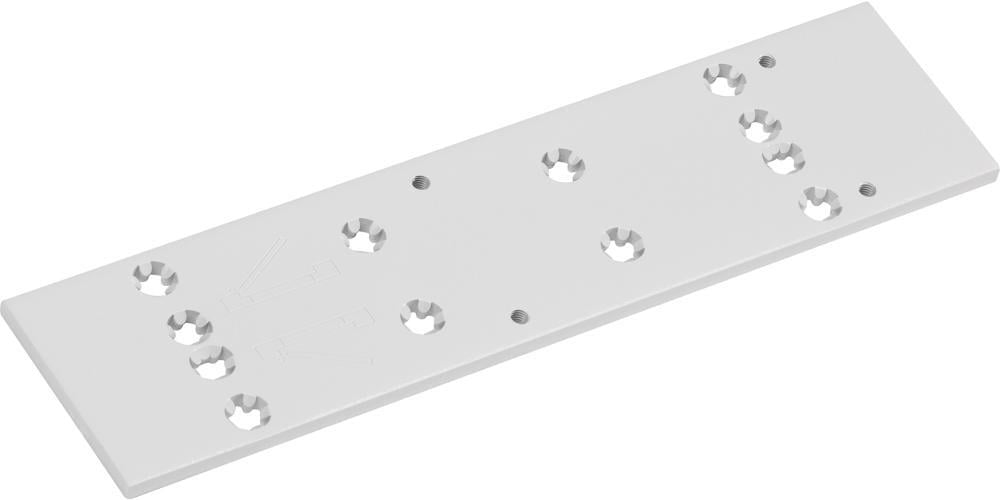 Montageplatte für TS 83 weiß Lochgruppe universal von EDE - Dormakaba