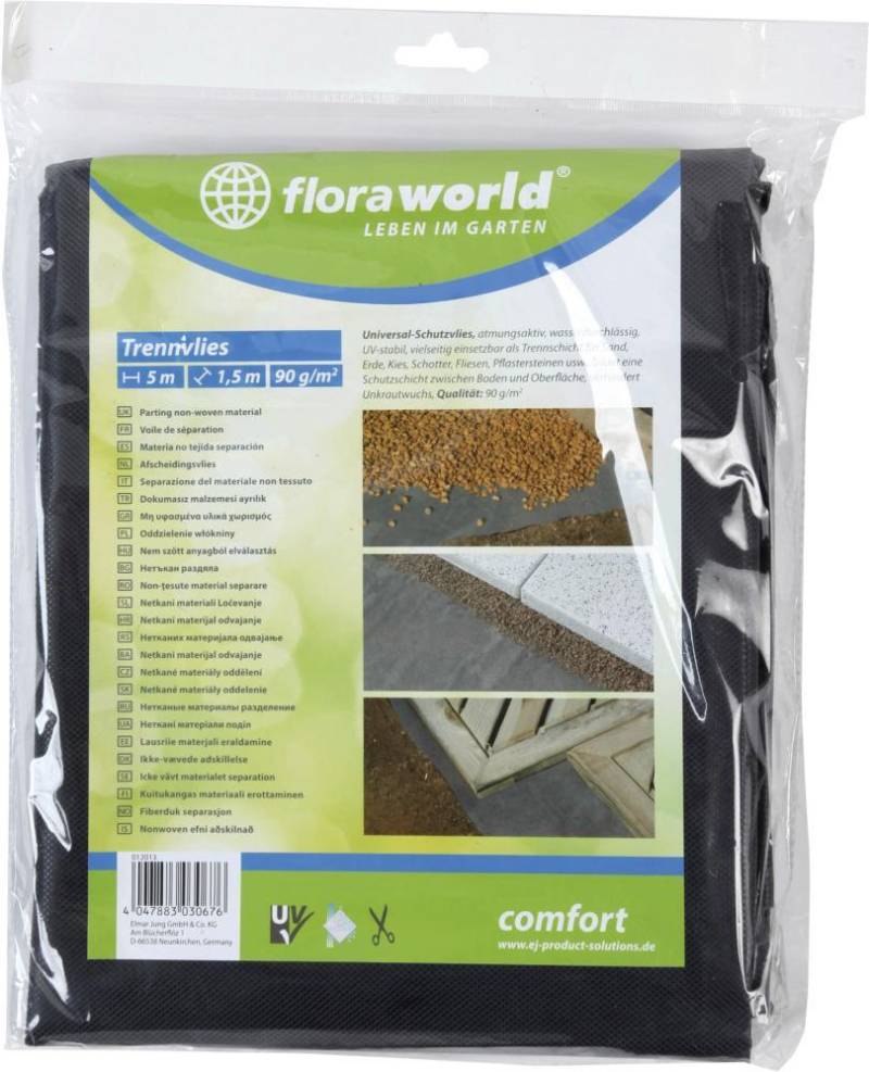 Unkrautvlies 1x5m 90g/qm dunkelgrau von EDE - Elmar Jung