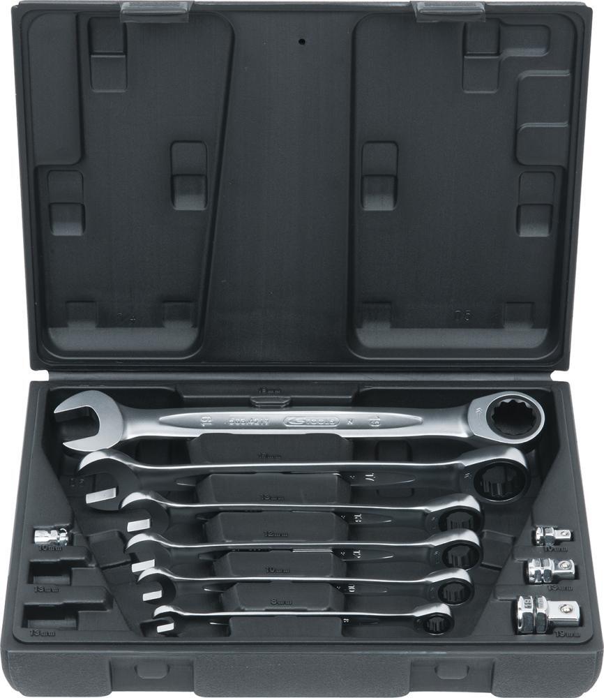 Ratschenschlüssel-Satz 10-tlg. 8-19mm gerade KS Ratschenschlüssel-Satz 10-tlg. 8-19mm gerade KS von EDE - KS Tools