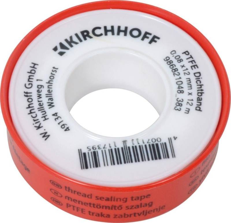 Gewindedichtb PTFE 0,08x12mmx12m Gewindedichtb PTFE 0,08x12mmx12m von EDE - Kirchhoff