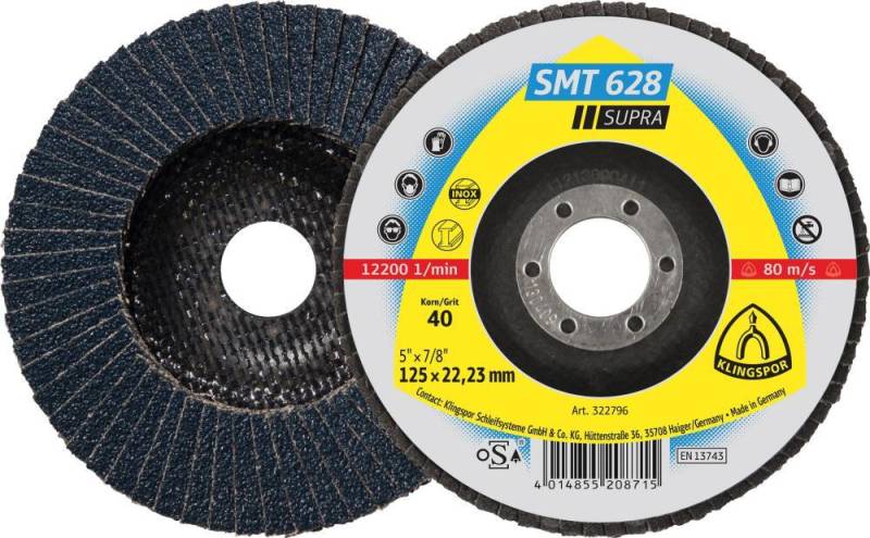 Schleifmopteller SMT628 115mm K 60 ger. Klingspor Schleifmopteller SMT628 115mm K 60 ger. Klingspor von EDE - Klingspor