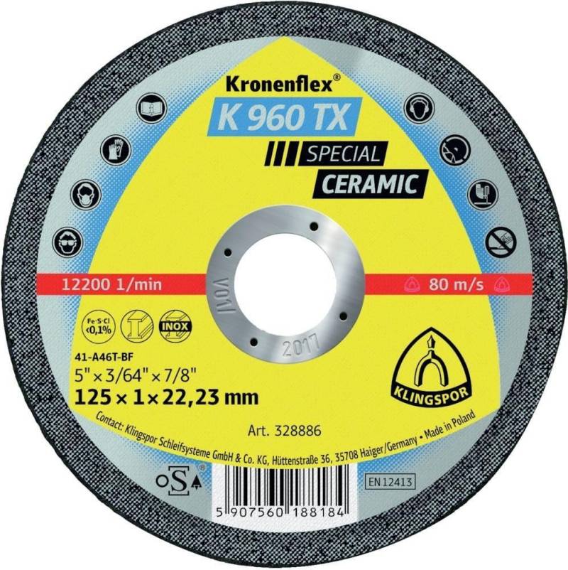 Trennscheibe K 960 TX 115 x 1 mm ger. Klingspor Trennscheibe K 960 TX 115 x 1 mm ger. Klingspor von EDE - Klingspor