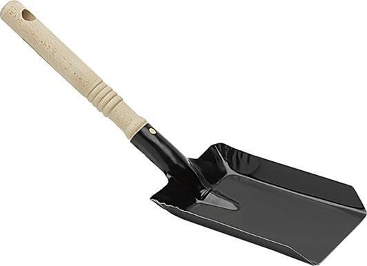 Metall-Kohleschaufel schwarz lack. m.Holzgriff von EDE - Nölle