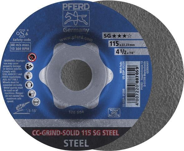 Schleifscheibe CC-Grind Solid Steel 125mm PFERD Schleifscheibe CC-Grind Solid Steel 125mm PFERD von EDE - Pferd