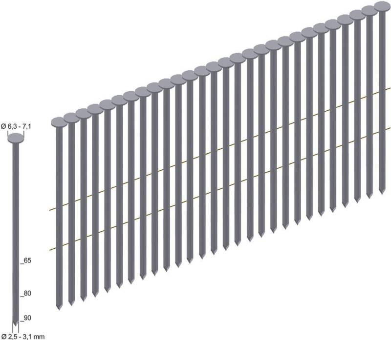 Coilnägel, 3600 Stk. CNW31/90BK Prebena von EDE - Prebena