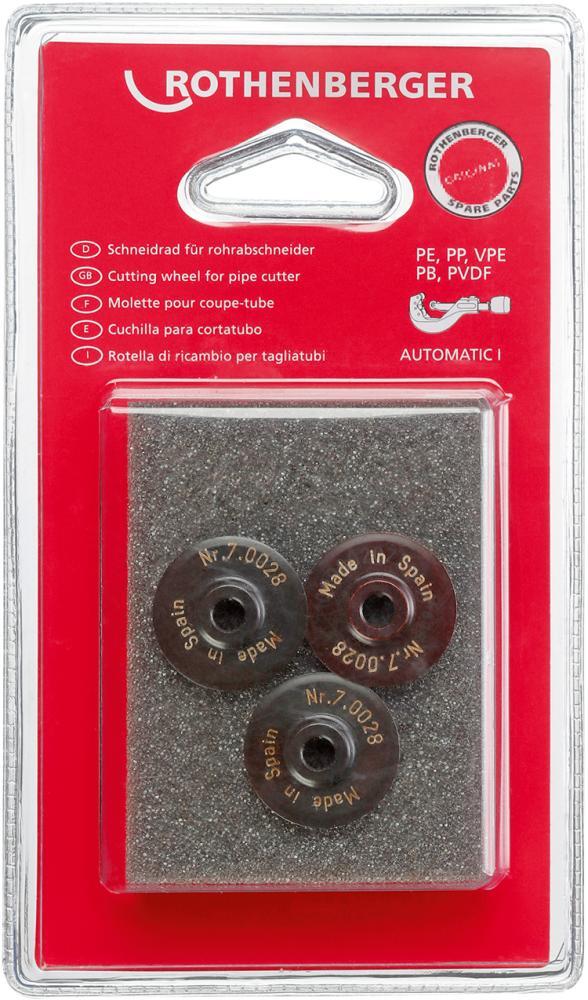 Schneidrad für Kunststoff 66,6mm (2 5/8") Pack a 3 Stück von EDE - Rothenberger