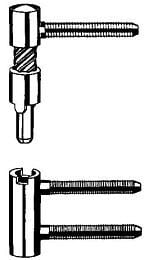 2 Baka-Bänder links V 5450 vernickelt von EDE - Simonswerk