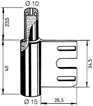 Variant-Rahmenteil V8100 WF vernickelt von EDE - Simonswerk