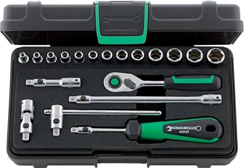 Steckschl.-Grt. 1/4" 22tlg. 40/13/6QR Stahlw. von EDE - Stahlwille
