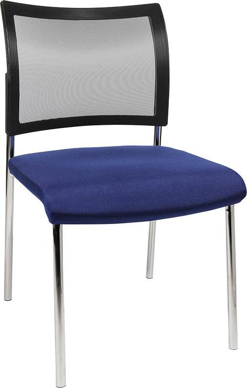 Bes.-Stuhl Visit10 m.Polster/Netz,blau von EDE - Topstar