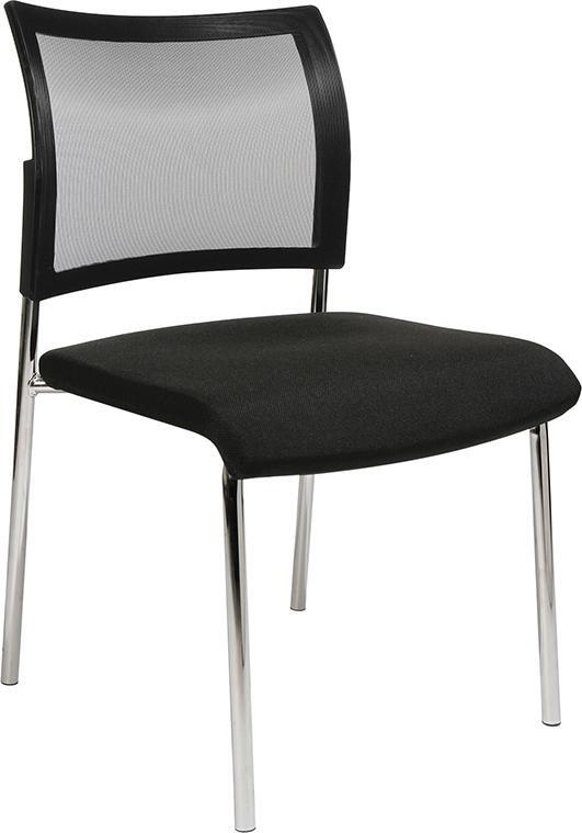 Bes.-Stuhl Visit10 m.Polster/Netz,schwarz von EDE - Topstar